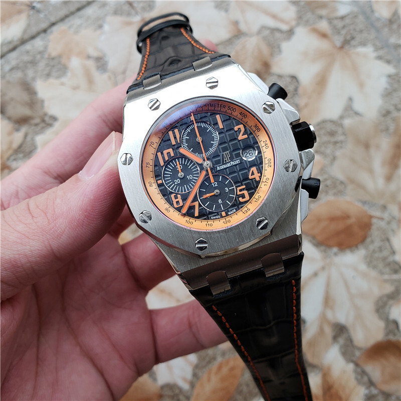Men's Quartz Watch Chronograph 904L Stainless Steel 42mm-AP 4