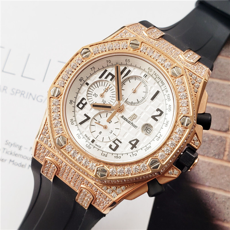 Men's Quartz Watch Chronograph 904L Stainless Steel 42mm-AP10