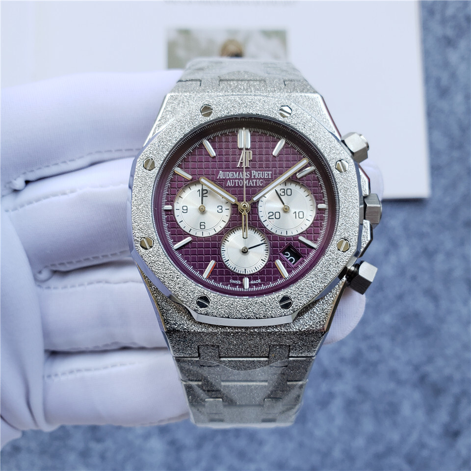 Men's Quartz Watch Chronograph 904L Stainless Steel 41.5mm-AP25