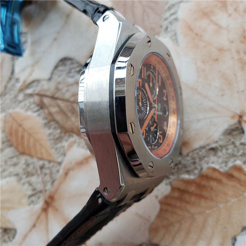 Men's Quartz Watch Chronograph 904L Stainless Steel 42mm-AP 4