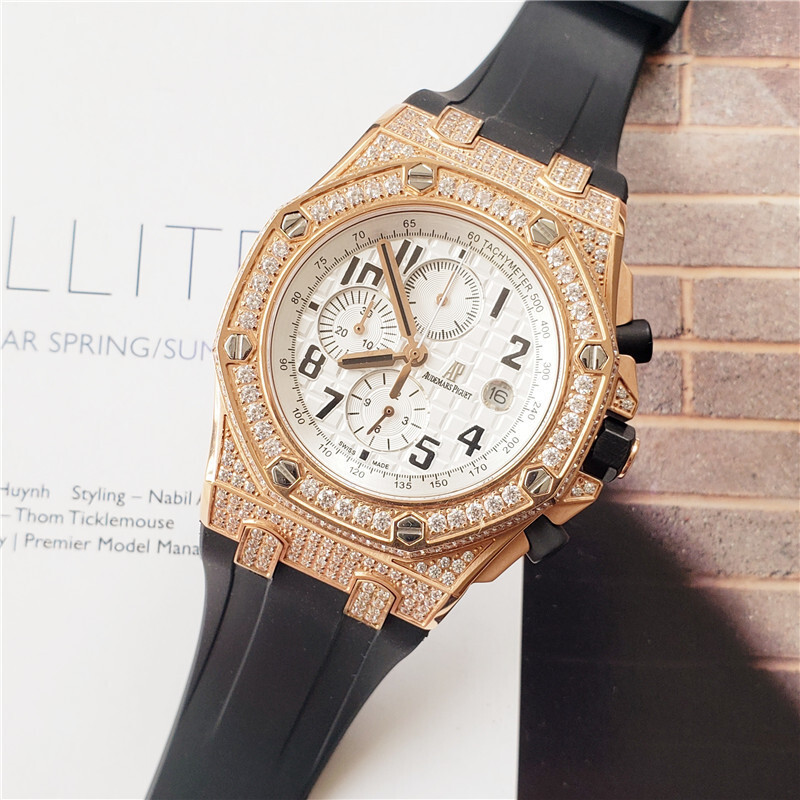 Men's Quartz Watch Chronograph 904L Stainless Steel 42mm-AP10
