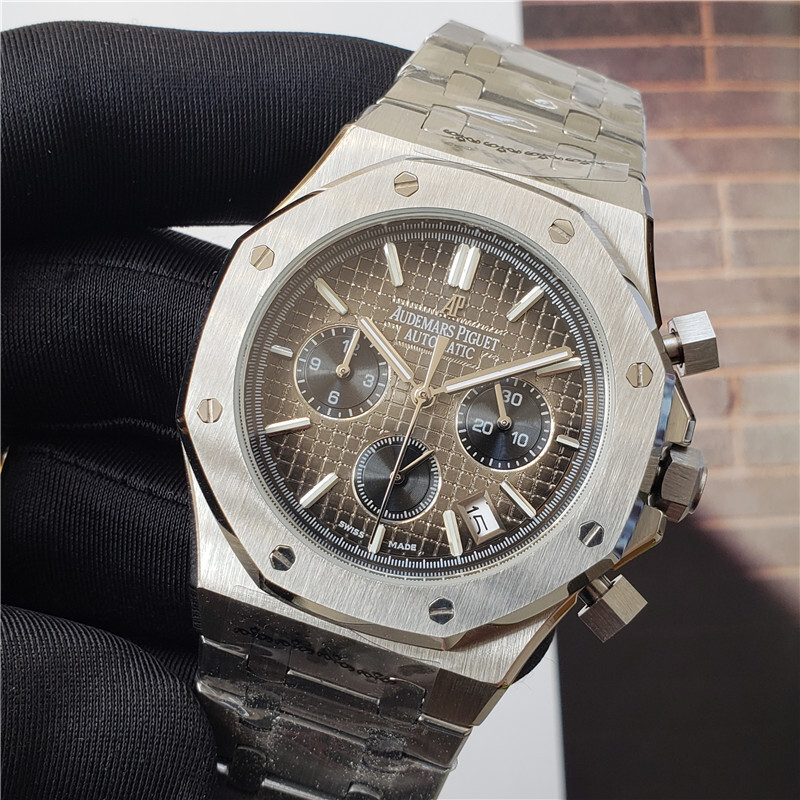 Men's Quartz Watch Chronograph 904L Stainless Steel 42mm-AP16