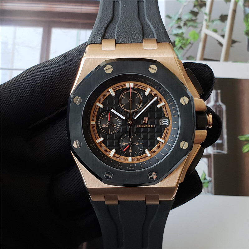 Men's Quartz Watch Chronograph 904L Stainless Steel 42mm-AP17