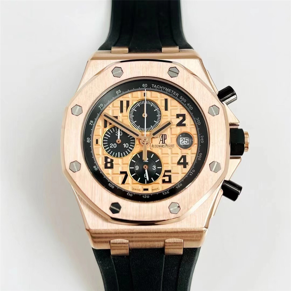 Men's Quartz Watch Chronograph 904L Stainless Steel 42mm-AP26
