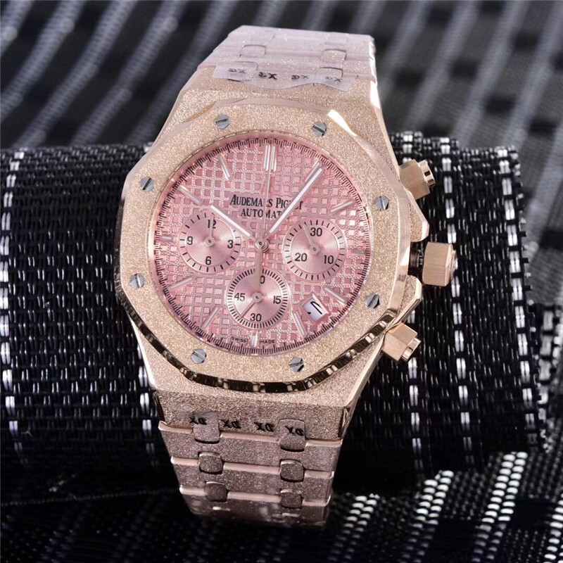 Men's Quartz Watch Chronograph 904L Stainless Steel 42mm-AP6