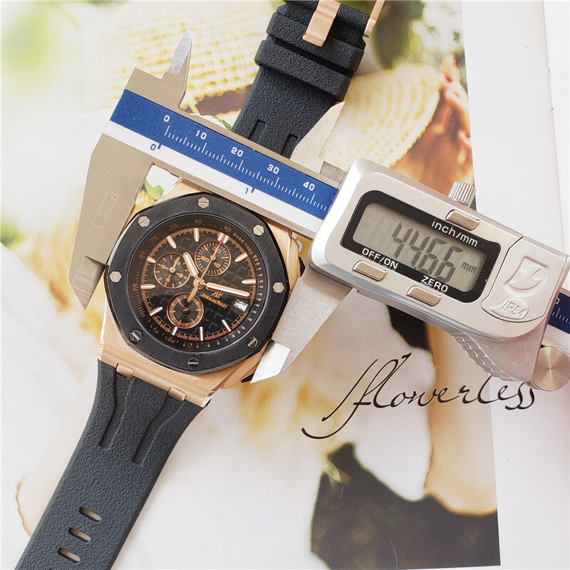 Men's Quartz Watch Chronograph 904L Stainless Steel 45mm-AP7