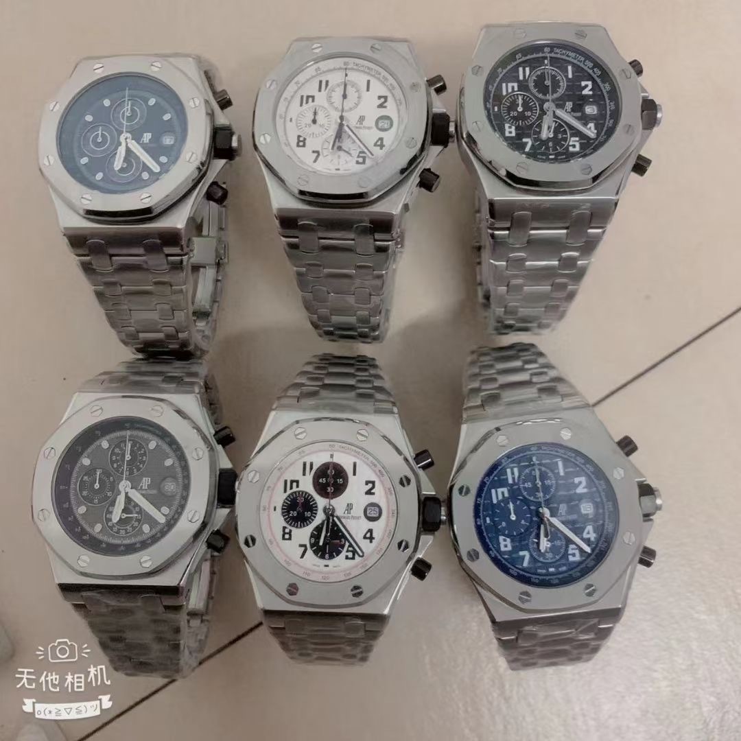 Men's Quartz Watch Chronograph 904L Stainless Steel 42mm-AP12