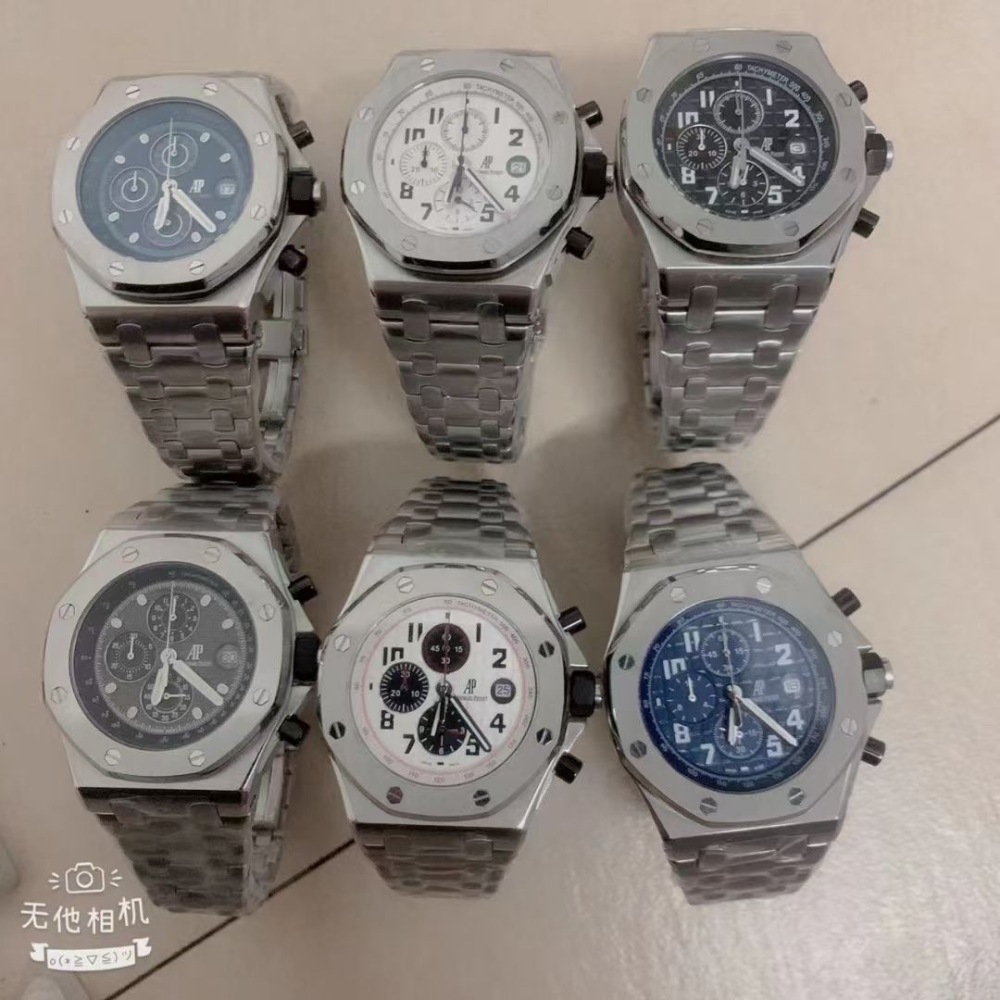 Men's Quartz Watch Chronograph 904L Stainless Steel 42mm-AP12