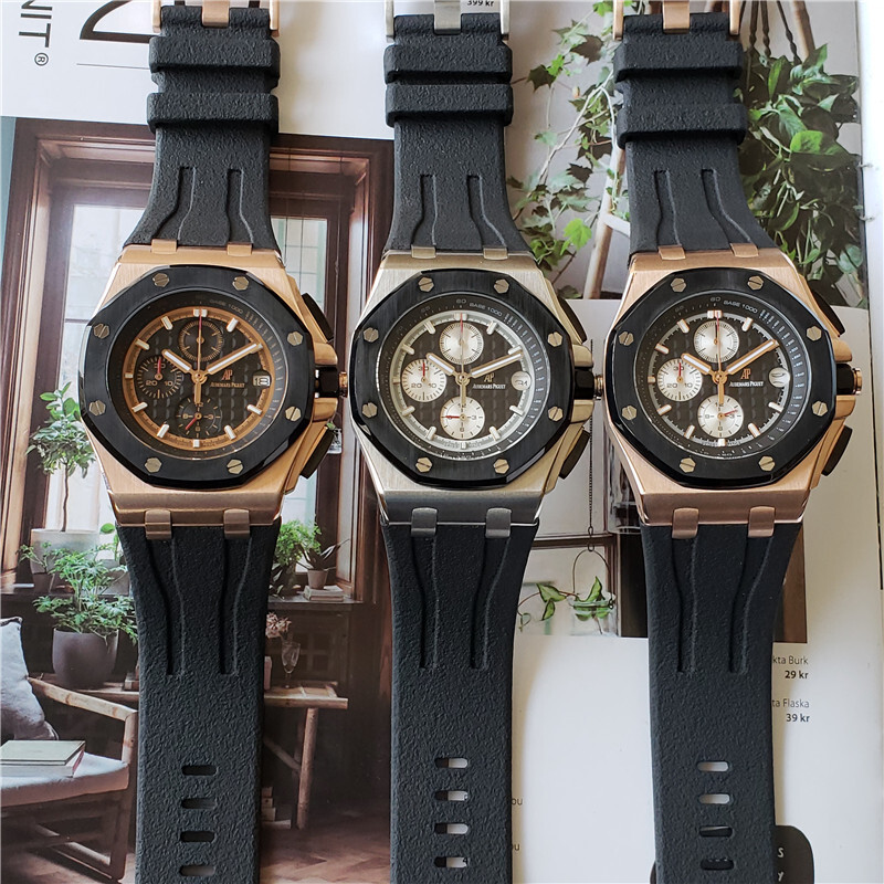 Men's Quartz Watch Chronograph 904L Stainless Steel 42mm-AP17