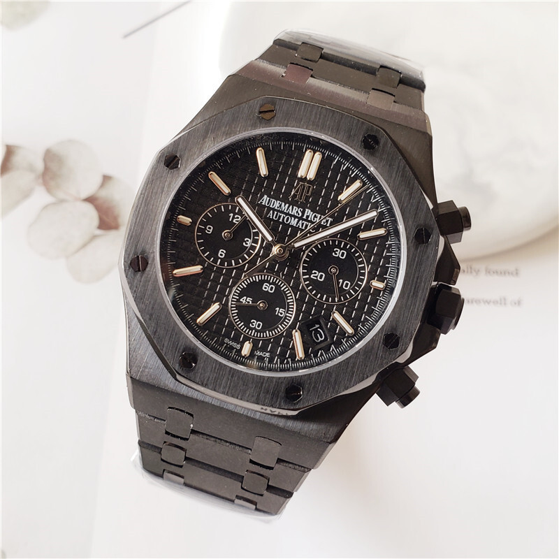 Men's Quartz Watch Chronograph 904L Stainless Steel 42mm-AP13