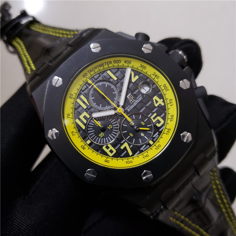 Men's Quartz Watch Chronograph 904L Stainless Steel 42mm-AP23