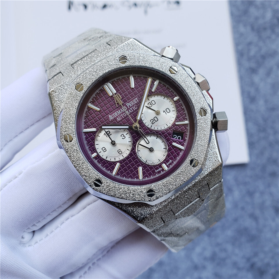 Men's Quartz Watch Chronograph 904L Stainless Steel 41.5mm-AP25