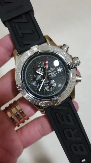 Men's Quartz Watch Chronograph 904L Stainless Steel 45mm-BR9