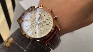 Men's Quartz Watch Chronograph 904L Stainless Steel 44mm-BR22