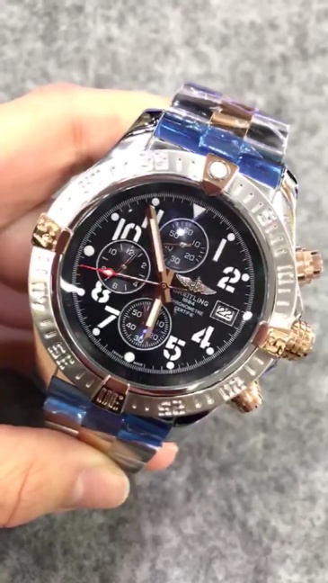 Men's Quartz Watch Chronograph 904L Stainless Steel 43mm-BR3