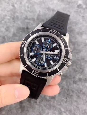 Men's Quartz Watch Chronograph 904L Stainless Steel 45mm-BR11