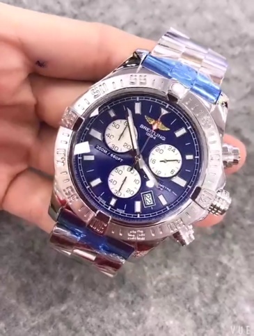 Men's Quartz Watch Chronograph 904L Stainless Steel 43mm-BR4