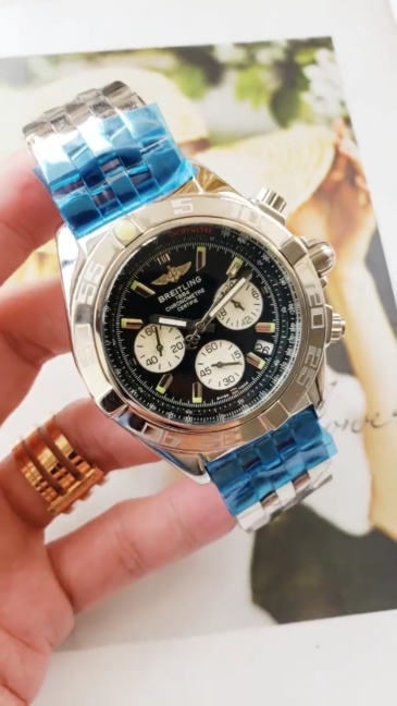 Men's Quartz Watch Chronograph 904L Stainless Steel 43mm-BR1