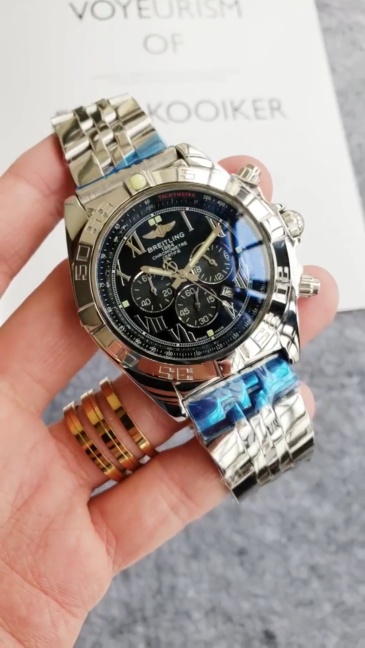 Men's Quartz Watch Chronograph 904L Stainless Steel 46mm-BR15