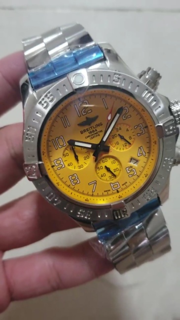 Men's Quartz Watch Chronograph 904L Stainless Steel 43mm-BR7