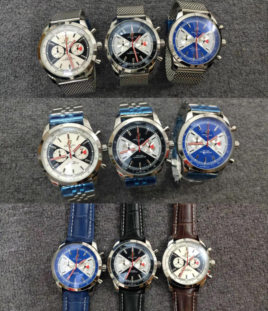 Men's Quartz Watch Chronograph 904L Stainless Steel 45mm-BR40