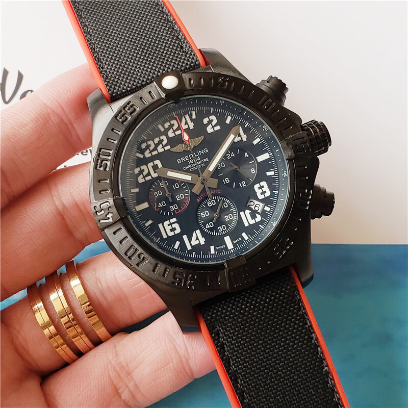 Men's Quartz Watch Chronograph 904L Stainless Steel 48mm-BR16
