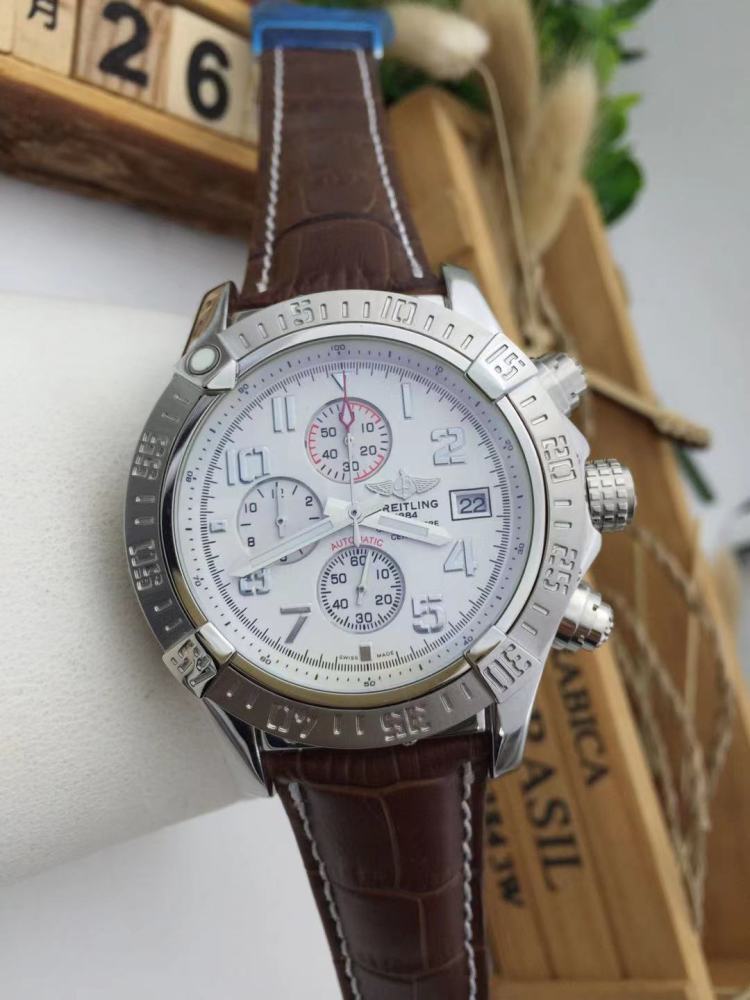Men's Quartz Watch Chronograph 904L Stainless Steel 48mm-BR24