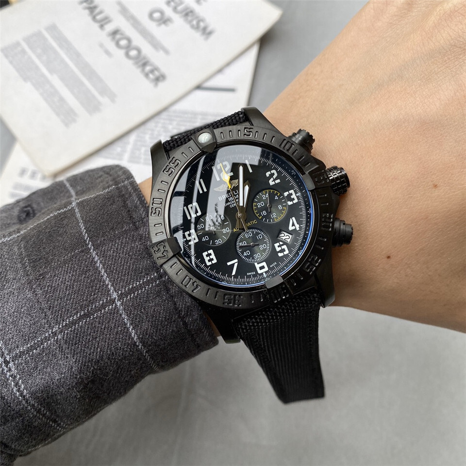 Men's Quartz Watch Chronograph 904L Stainless Steel 45mm-BR38