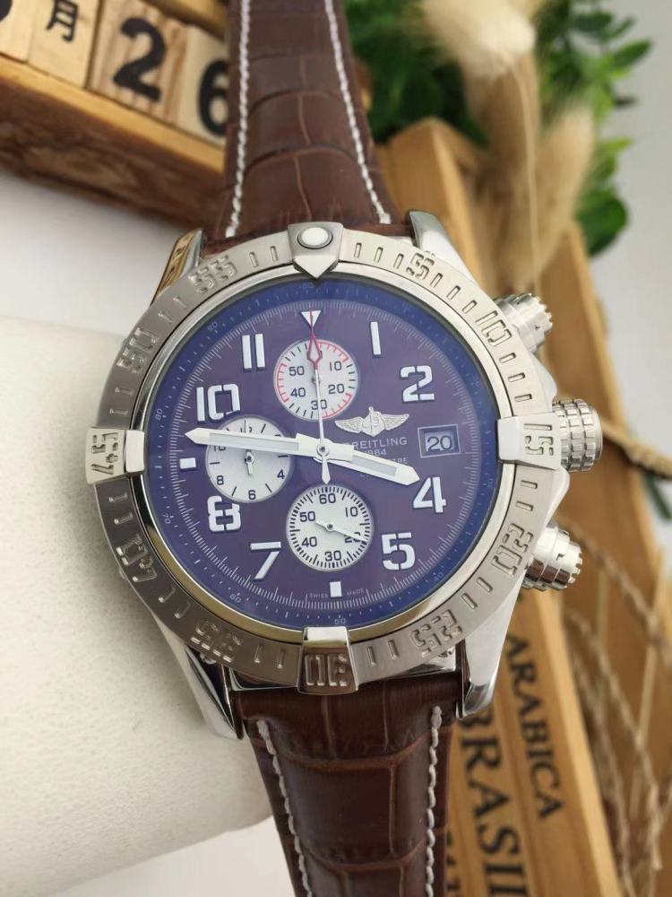 Men's Quartz Watch Chronograph 904L Stainless Steel 48mm-BR24