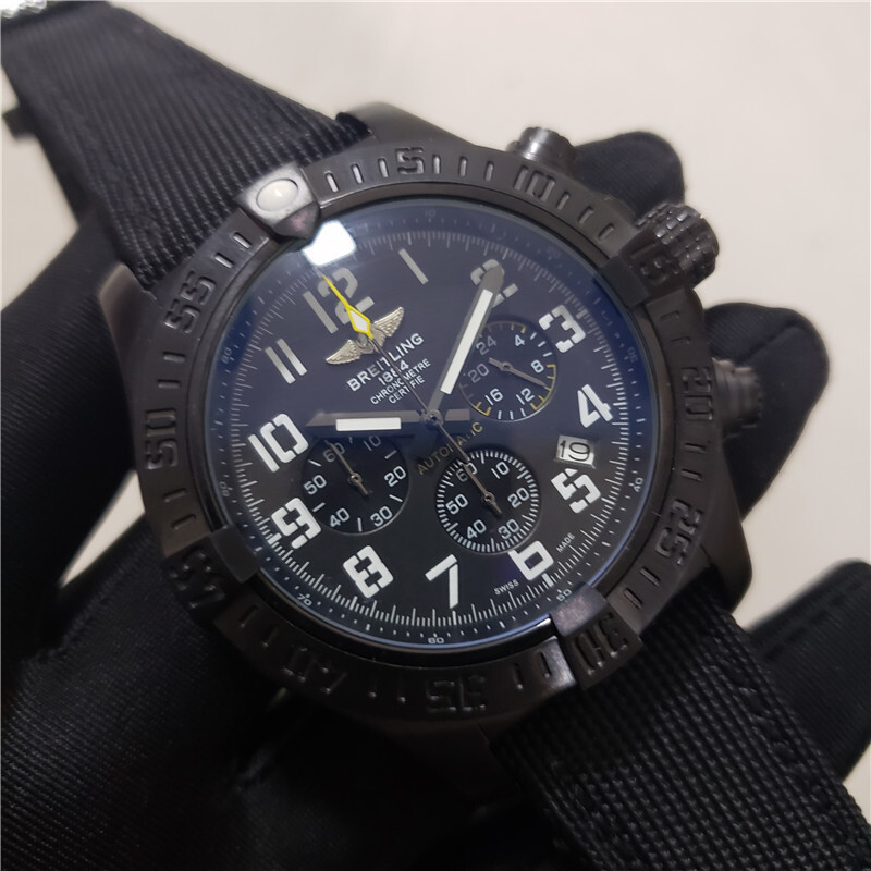 Men's Quartz Watch Chronograph 904L Stainless Steel 45mm-BR38
