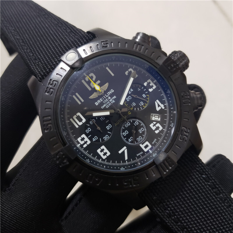 Men's Quartz Watch Chronograph 904L Stainless Steel 45mm-BR38