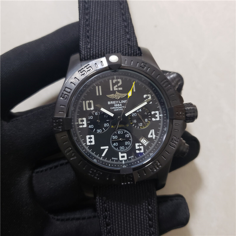 Men's Quartz Watch Chronograph 904L Stainless Steel 45mm-BR38