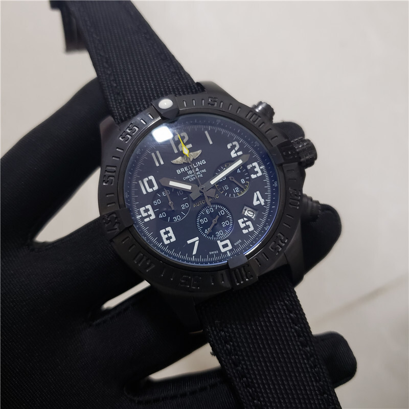 Men's Quartz Watch Chronograph 904L Stainless Steel 45mm-BR38