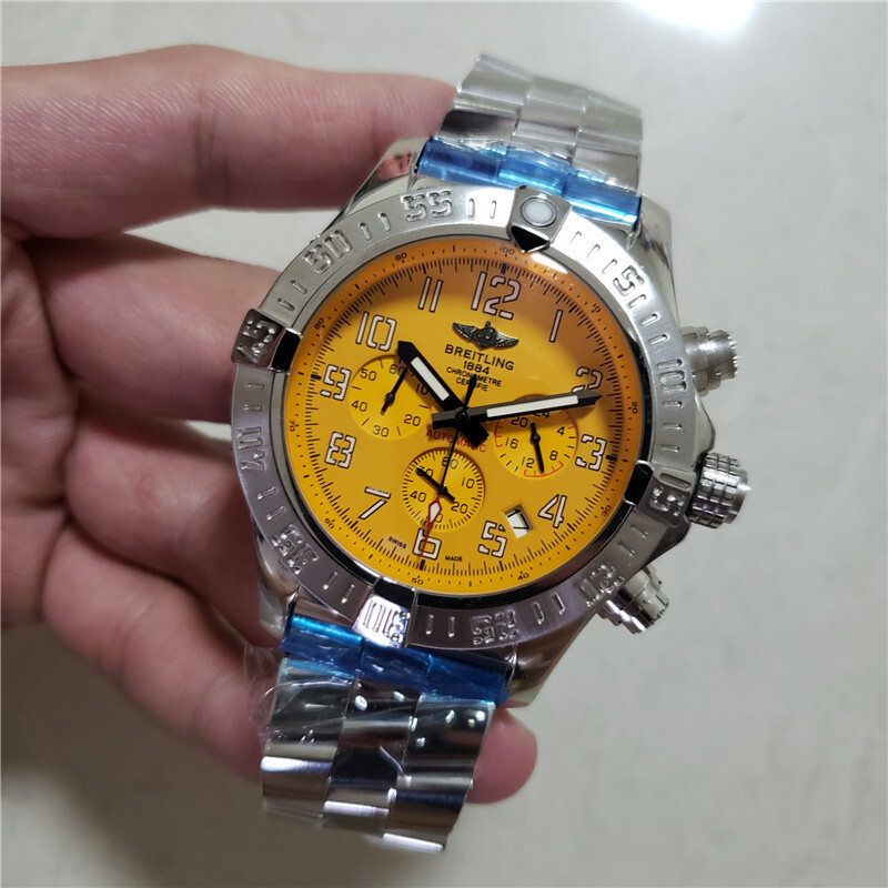 Men's Quartz Watch Chronograph 904L Stainless Steel 43mm-BR7