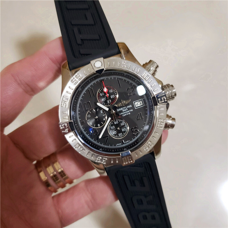 Men's Quartz Watch Chronograph 904L Stainless Steel 45mm-BR9