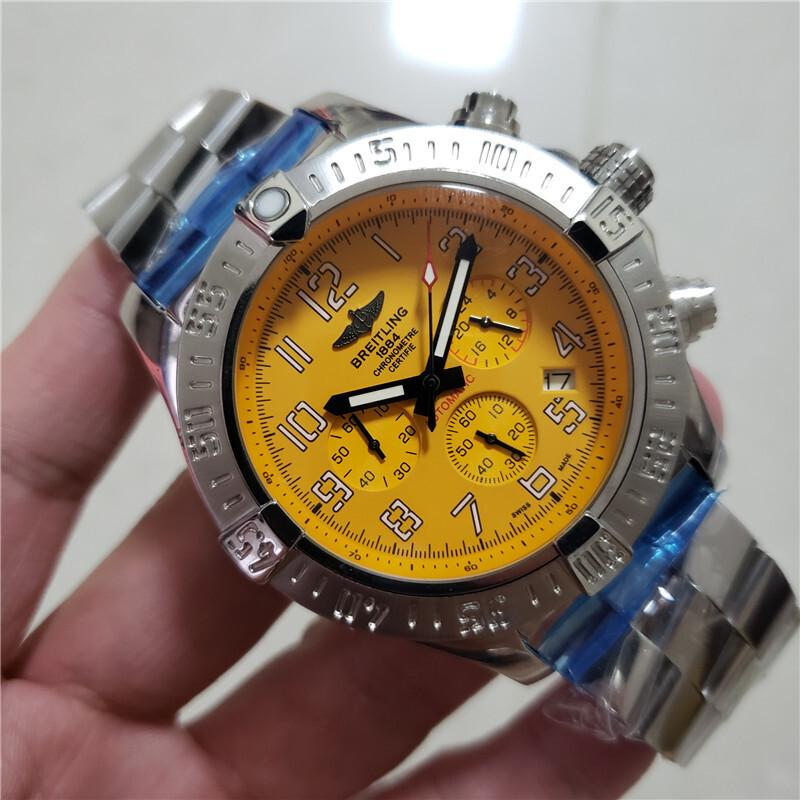 Men's Quartz Watch Chronograph 904L Stainless Steel 43mm-BR7