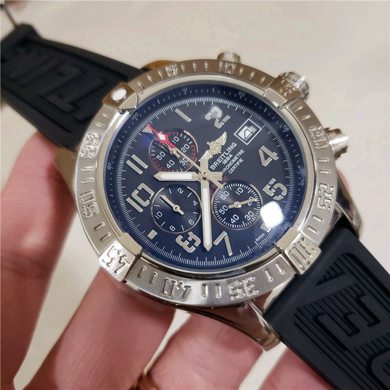 Men's Quartz Watch Chronograph 904L Stainless Steel 45mm-BR9