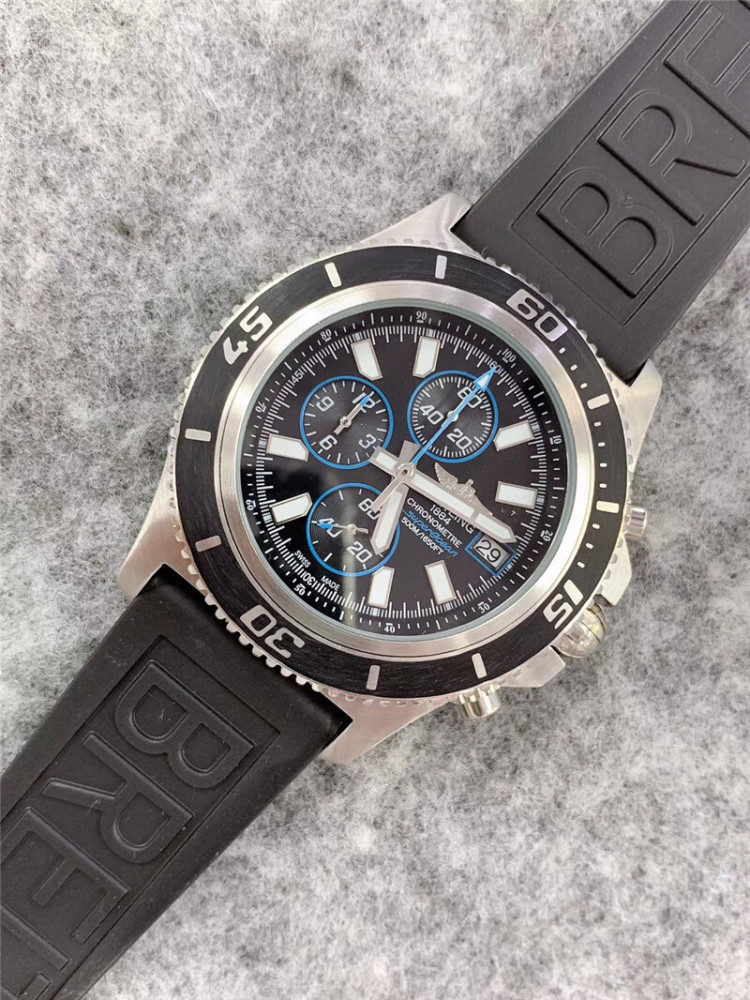 Men's Quartz Watch Chronograph 904L Stainless Steel 45mm-BR11