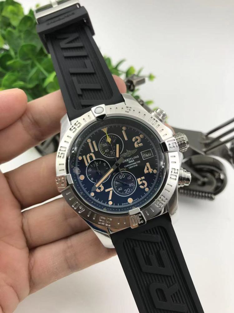 Men's Quartz Watch Chronograph 904L Stainless Steel 48mm-BR24