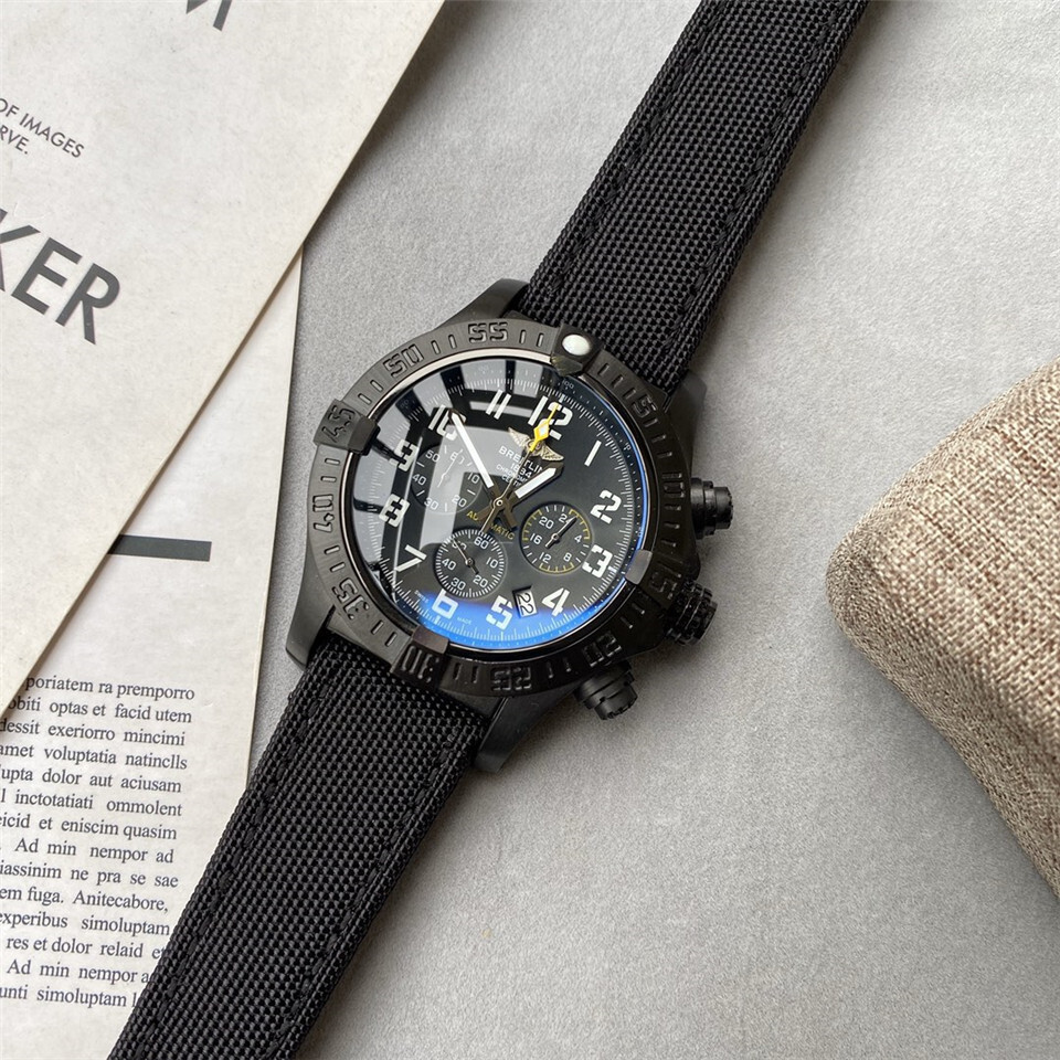 Men's Quartz Watch Chronograph 904L Stainless Steel 45mm-BR38
