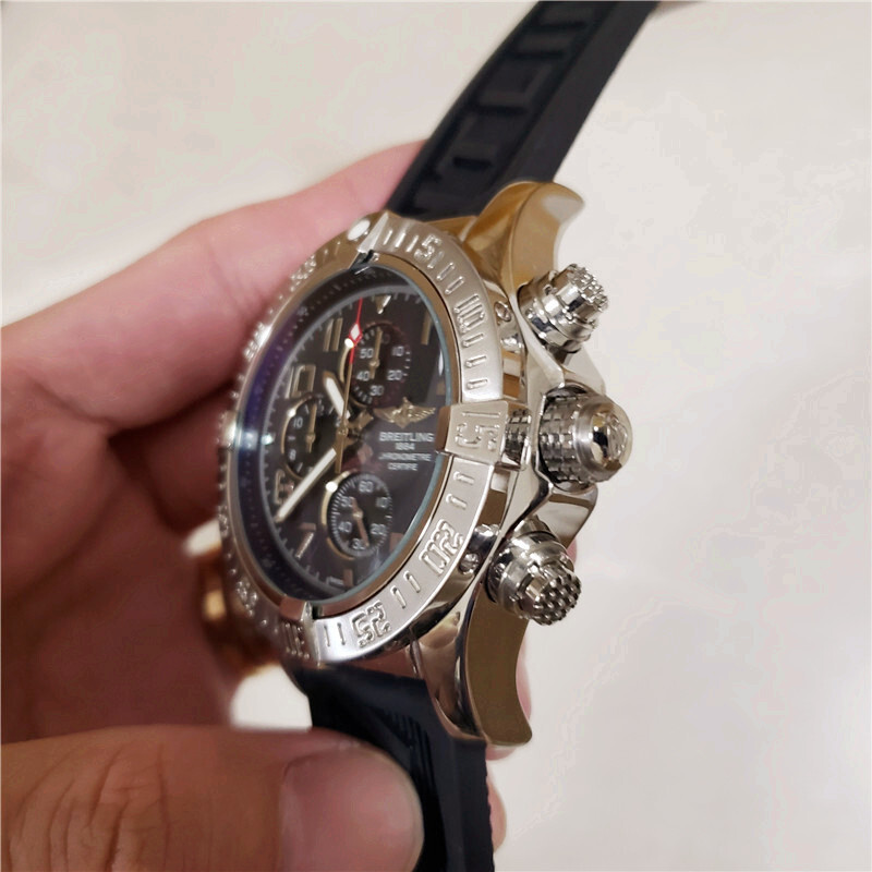 Men's Quartz Watch Chronograph 904L Stainless Steel 45mm-BR9