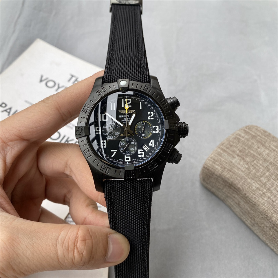Men's Quartz Watch Chronograph 904L Stainless Steel 45mm-BR38