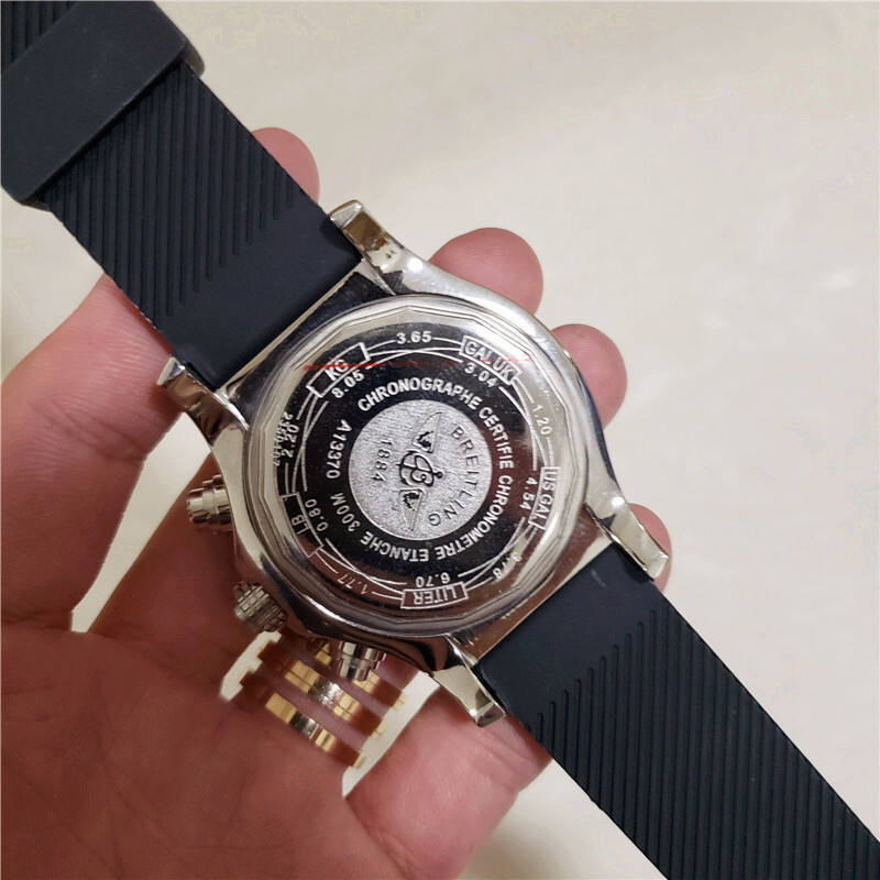 Men's Quartz Watch Chronograph 904L Stainless Steel 45mm-BR9