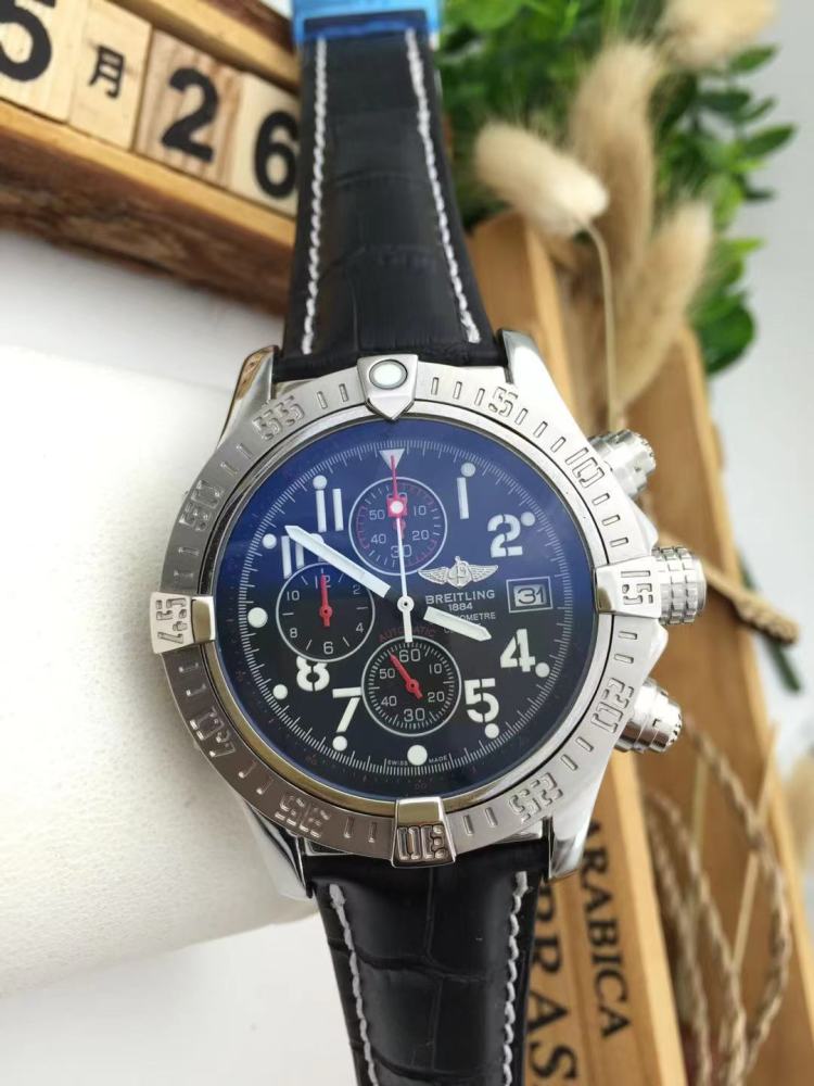 Men's Quartz Watch Chronograph 904L Stainless Steel 48mm-BR24