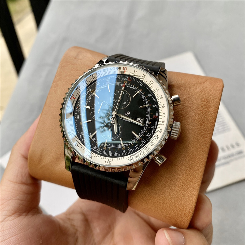 Men's Quartz Watch Chronograph 904L Stainless Steel 42mm-BR32