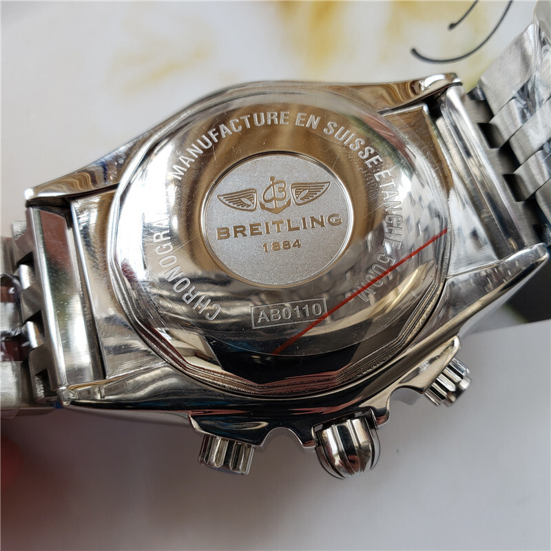 Men's Quartz Watch Chronograph 904L Stainless Steel 43mm-BR1