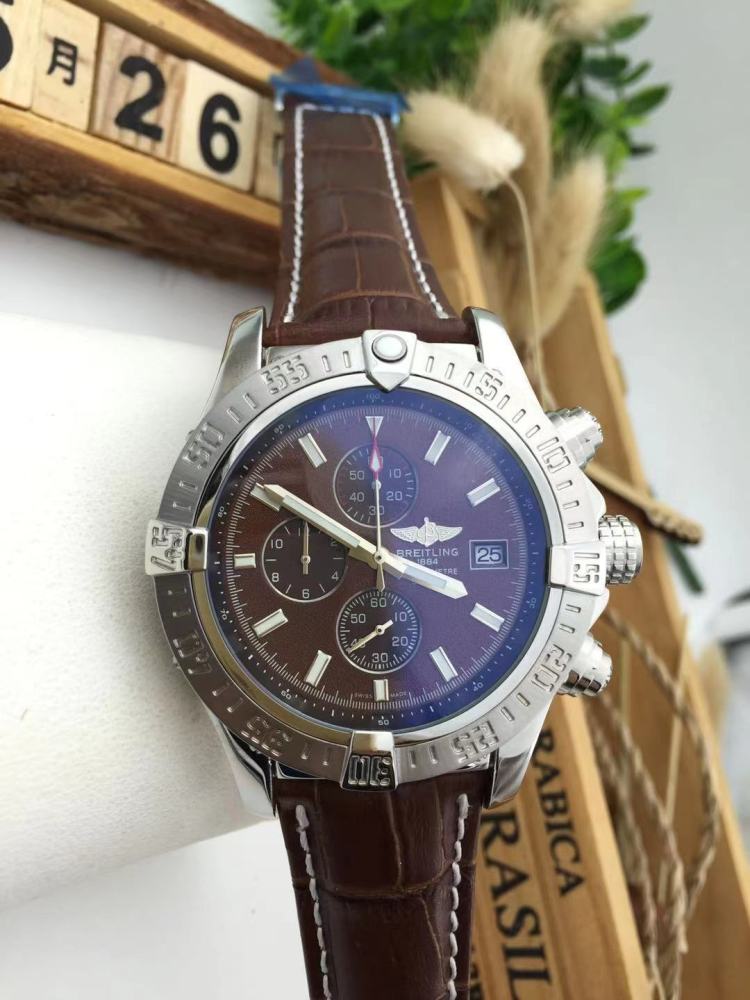 Men's Quartz Watch Chronograph 904L Stainless Steel 48mm-BR24