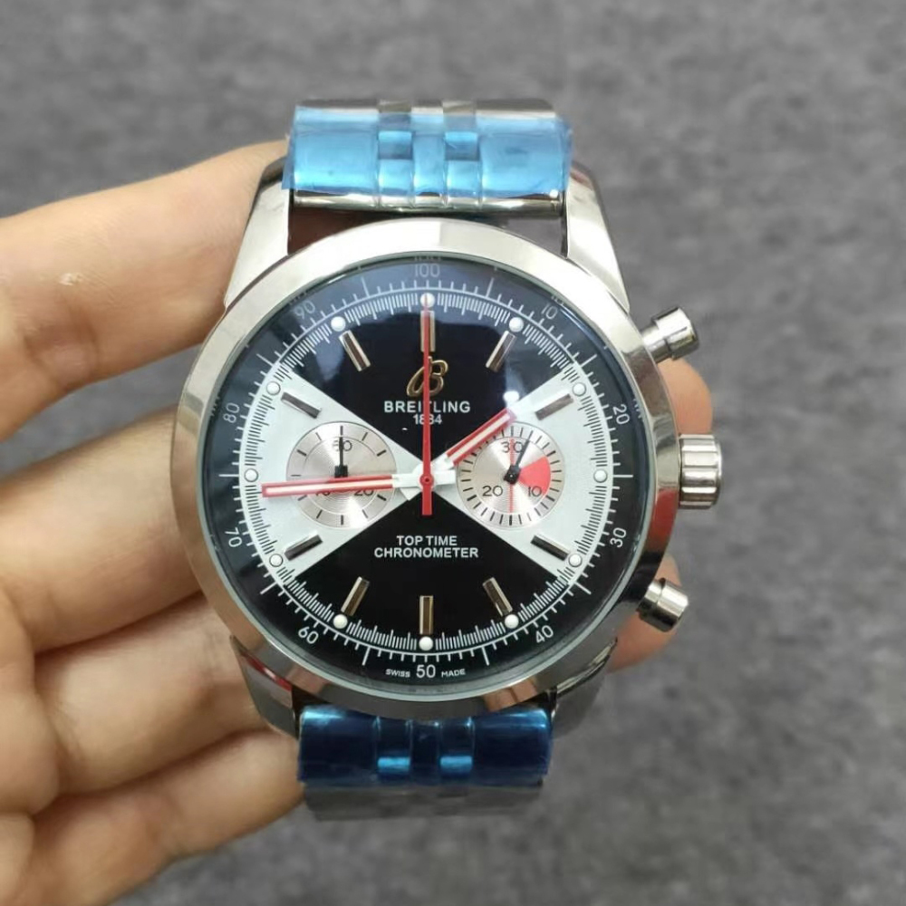 Men's Quartz Watch Chronograph 904L Stainless Steel 45mm-BR40