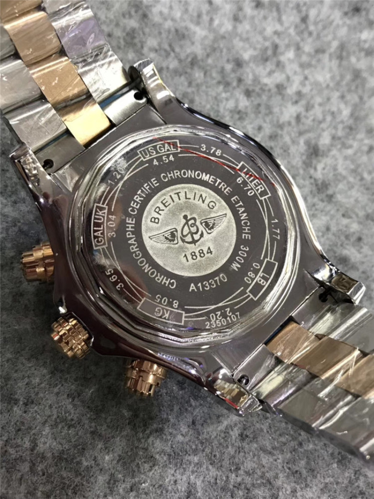 Men's Quartz Watch Chronograph 904L Stainless Steel 43mm-BR3