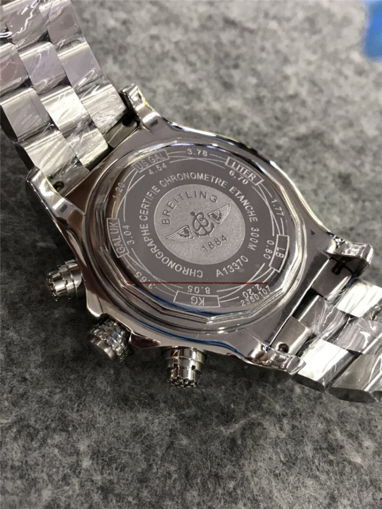 Men's Quartz Watch Chronograph 904L Stainless Steel 43mm-BR4